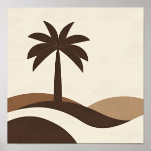 Wüstenoase Palme Tree Minimalistische Kunst Poster