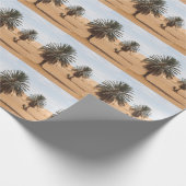 Wüstenoase: Sahara Palms Landschaft. Geschenkpapier (Ecke)