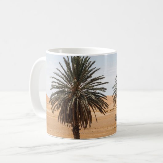 Wüstenoase: Sahara Palms Landschaft. Kaffeetasse (Vorderseite Links)