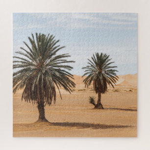 Wüstenoase: Sahara Palms Landschaft. Puzzle