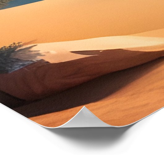 Wüstenoase und See Poster (Ecke)