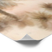 Wüstenpalmen in Sonnenuntergangsplakaten Poster (Ecke)