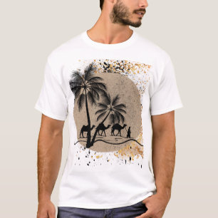 Wüstenpalmen und Kamele Tee