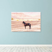 Wüstenpferd P8664 Leinwanddruck (Insitu (Holzboden))