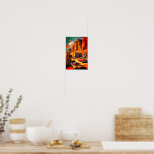 Wüstenplakat mit Oldtimer Poster (Küche)