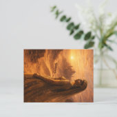 Wüstenprinzessin im Abendrot Postkarte (Stehend Vorderseite)