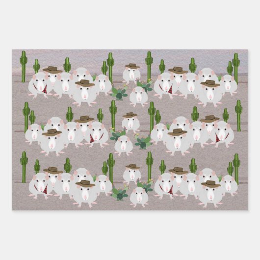 Wüstenrasen-Papierblätter Geschenkpapier Set (Vorderseite 2)