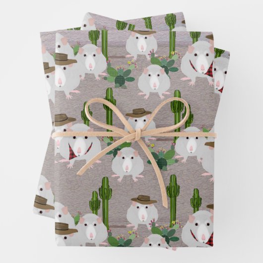 Wüstenrasen-Papierblätter Geschenkpapier Set (Beispiel)