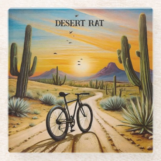 Wüstenrat, kundenspezifisch glasuntersetzer (Vorderseite)