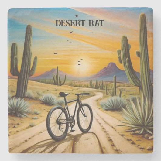 Wüstenrat, kundenspezifisch steinuntersetzer (Vorderseite)