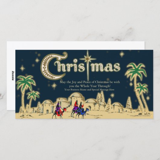 Wüstenreisende Weihnachtsgrußkarte Feiertagskarte (Vorne/Hinten)