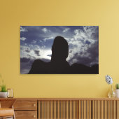 Wüstenrock-Silhouette: Arches National Park Foto Leinwanddruck (Insitu (Wohnzimmer))