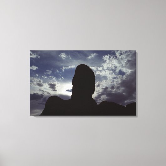 Wüstenrock-Silhouette: Arches National Park Foto Leinwanddruck (Vorderseite)