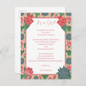 Wüstenrosa Girl Ankündigungspostkarte (Vorne/Hinten)