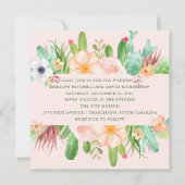 Wüstenrosa Sukkulente Hochzeit Einladung (Vorderseite)