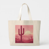 Wüstenrose-Brautjungfern-Tasche – Boho Jumbo Stoffbeutel (Rückseite)