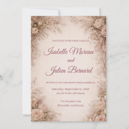 Wüstenrose – Dune & Bloom Hochzeit Einladung