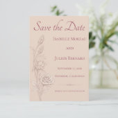 Wüstenrose – Düne & Blütenhochzeit Save The Date (Stehend Vorderseite)