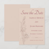 Wüstenrose – Düne & Blütenhochzeit Save The Date (Vorne/Hinten)