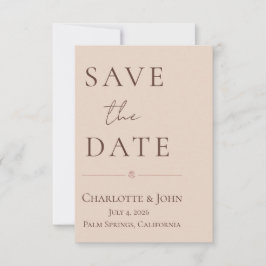 Wüstenrose – Minimalistische Hochzeit Save the Da Date
