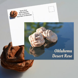 Wüstenrose-Sand-Quarz-Felsen Oklahoma Postkarte