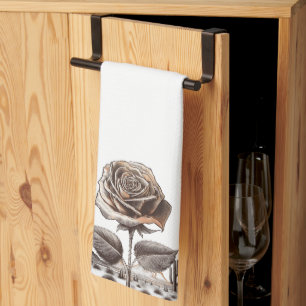 Wüstenrose, Vintage Botanische Blume Geschirrtuch