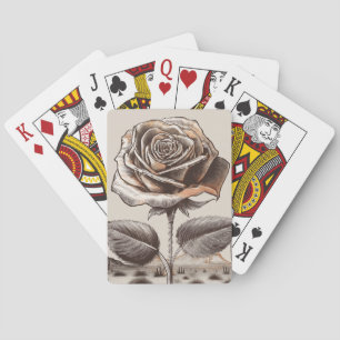 Wüstenrose, Vintage Botanische Blume Spielkarten