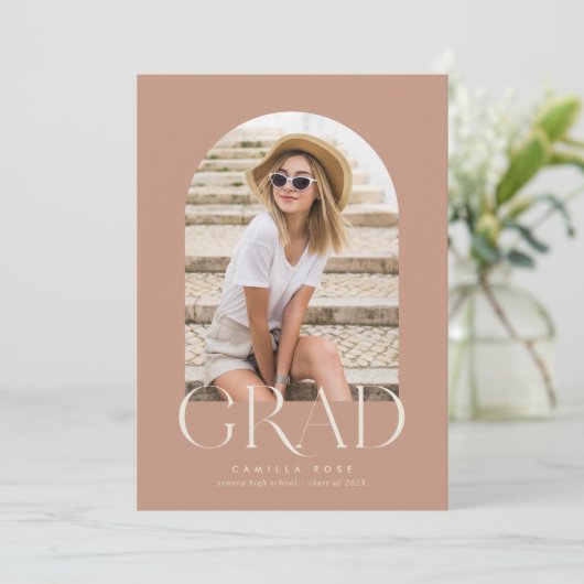 Wüstenrot Moderner Minimalistischer Abschluss Ankündigung (Stehend Vorderseite)