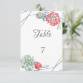 Wüstenrote Sukkulturen Einladung (Stehend Vorderseite)