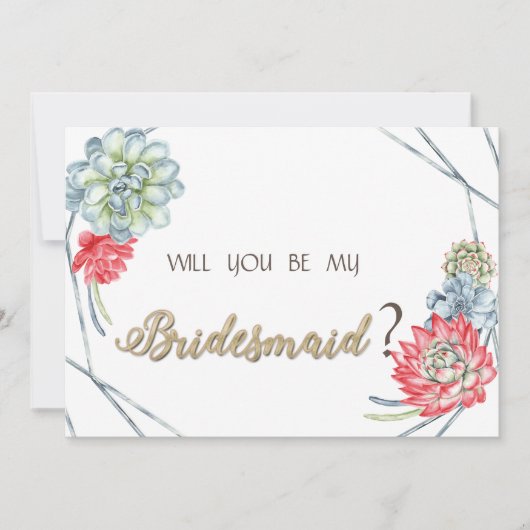 Wüstenrote Sukkulturen Einladung (Vorderseite)