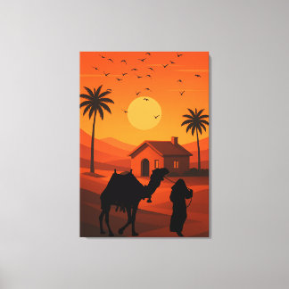 Wüstenruhe bei Sonnenuntergang Leinwanddruck
