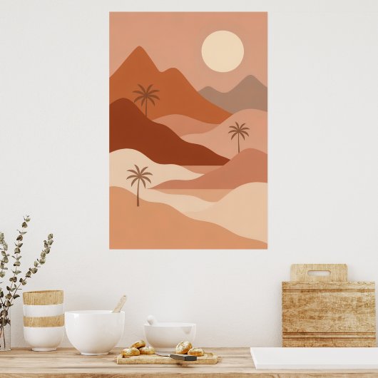 Wüstenruhe | Boho-Stil-Wandkunst Poster (Küche)