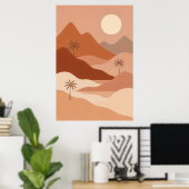 Wüstenruhe | Boho-Stil-Wandkunst Poster (Heimbüro)