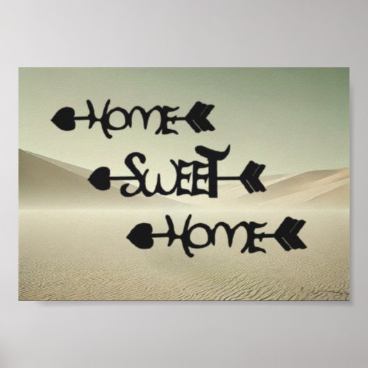 Wüstenruhe – Zuhause im Sanddünen Poster (Vorne)