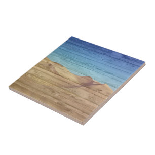 Wüstensanddünen schöne blaue Himmel auf Holzkorn Fliese