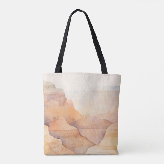 Wüstenschlucht Wasserfarbe Tasche (Rückseite)
