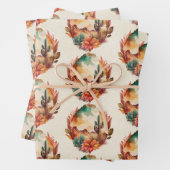 Wüstensekaktus und Gebirgsmuster Geschenkpapier Set (Beispiel)