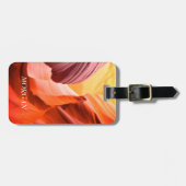 Wüstenslot Canyon oder Ihr Foto Weißer Name & Info Gepäckanhänger (Vorderseite horizontal)