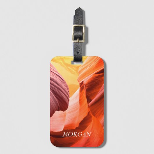 Wüstenslot Canyon oder Ihr Foto, Weißname Gepäckanhänger (Vorderseite Vertikal)