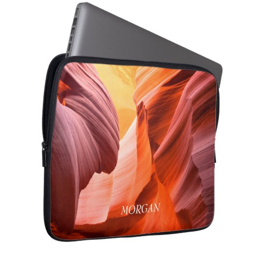 Wüstenslot Canyon oder Ihr Foto, Weißname Laptopschutzhülle (Vorne Rechts)