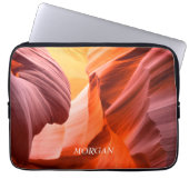 Wüstenslot Canyon oder Ihr Foto, Weißname Laptopschutzhülle (Vorderseite)
