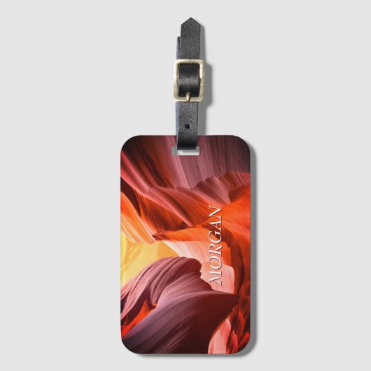 Wüstenslot Canyon oder Ihr Foto, Weißname, Vs 2 Gepäckanhänger (Vorderseite Vertikal)