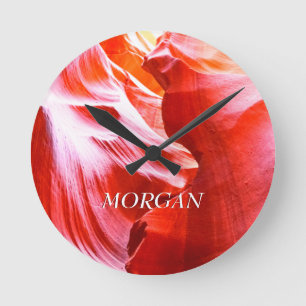 Wüstenslot Canyon oder Ihr Foto, Weißname, Vs 2 Runde Wanduhr