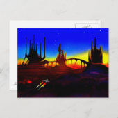 Wüstenstadt Postkarte (Vorne/Hinten)