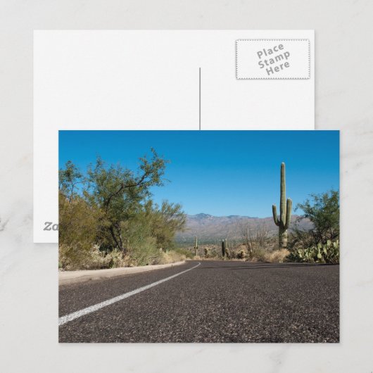 Wüstenstraße Postkarte (Vorne/Hinten)