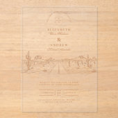Wüstenstraße Western Wedding Acryleinladungen (Vorderseite)