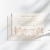 Wüstenstraße Western Wedding Dankeskarte