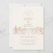 Wüstenstraße Western Wedding Einladung (Vorderseite)