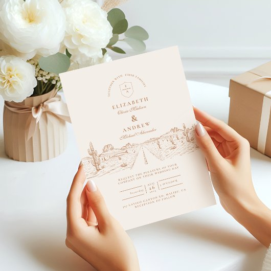 Wüstenstraße Western Wedding Einladung