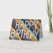 Wüstenstreifen glücklich Geburtstagskarte Karte (Vorderseite)